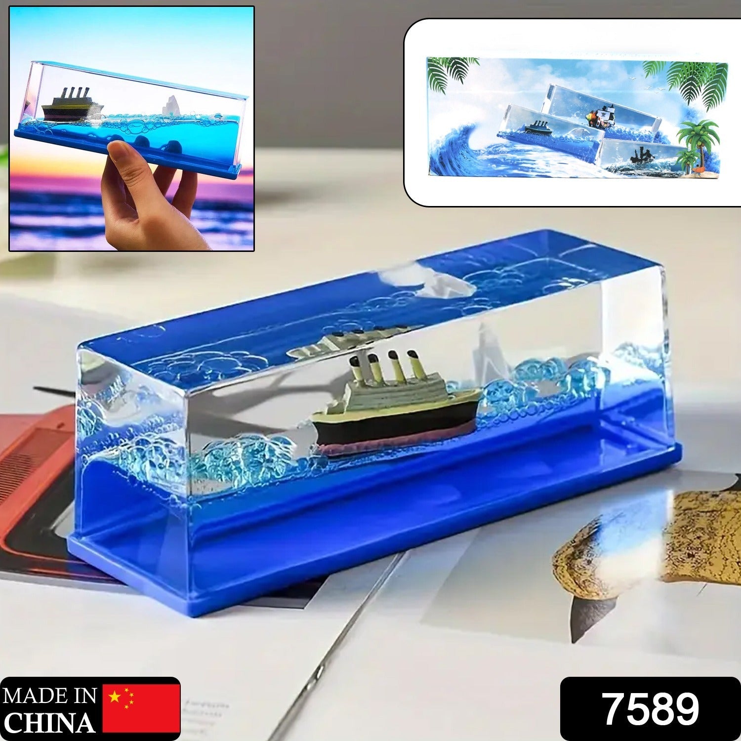 Car Interior Dashboard Decoration Floating Water Cruiser Ship Iceberg Ornament Car Interior Decoration for Birthday Gifts, Home Decor Suitable for Home Show Car Decoration, Gifts, Desk or Paperweight Car Interior Dashboard Decoration Floating Water Cruiser Ship Iceberg Ornament Car Interior Decoration for Birthday Gifts, Home Decor Suitable for Home Show Car Decoration, Gifts, Desk or Paperweight